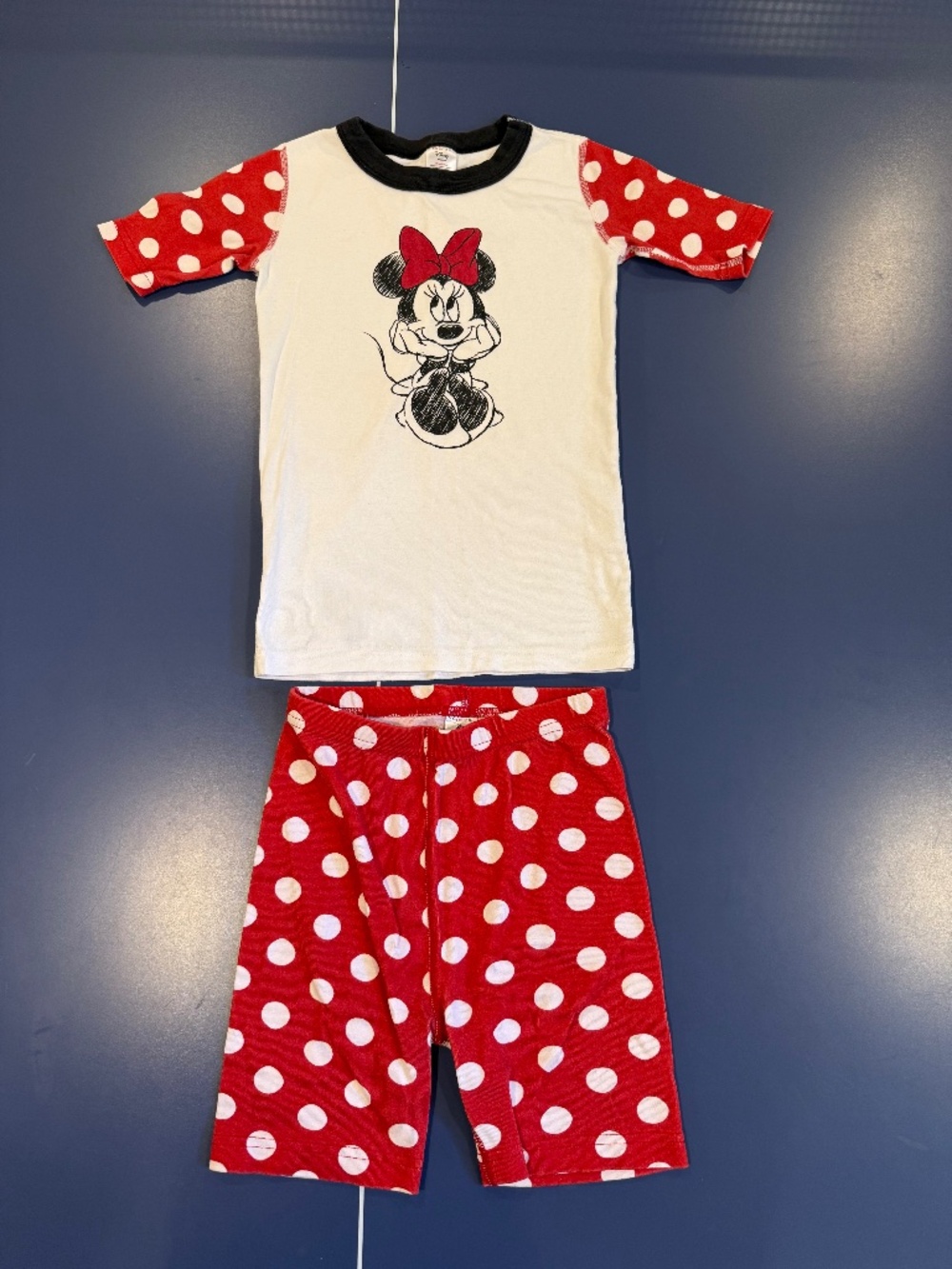 Size 140 Hanna Andersson Disney Minnie Mouse Dot Short John Pajama Set